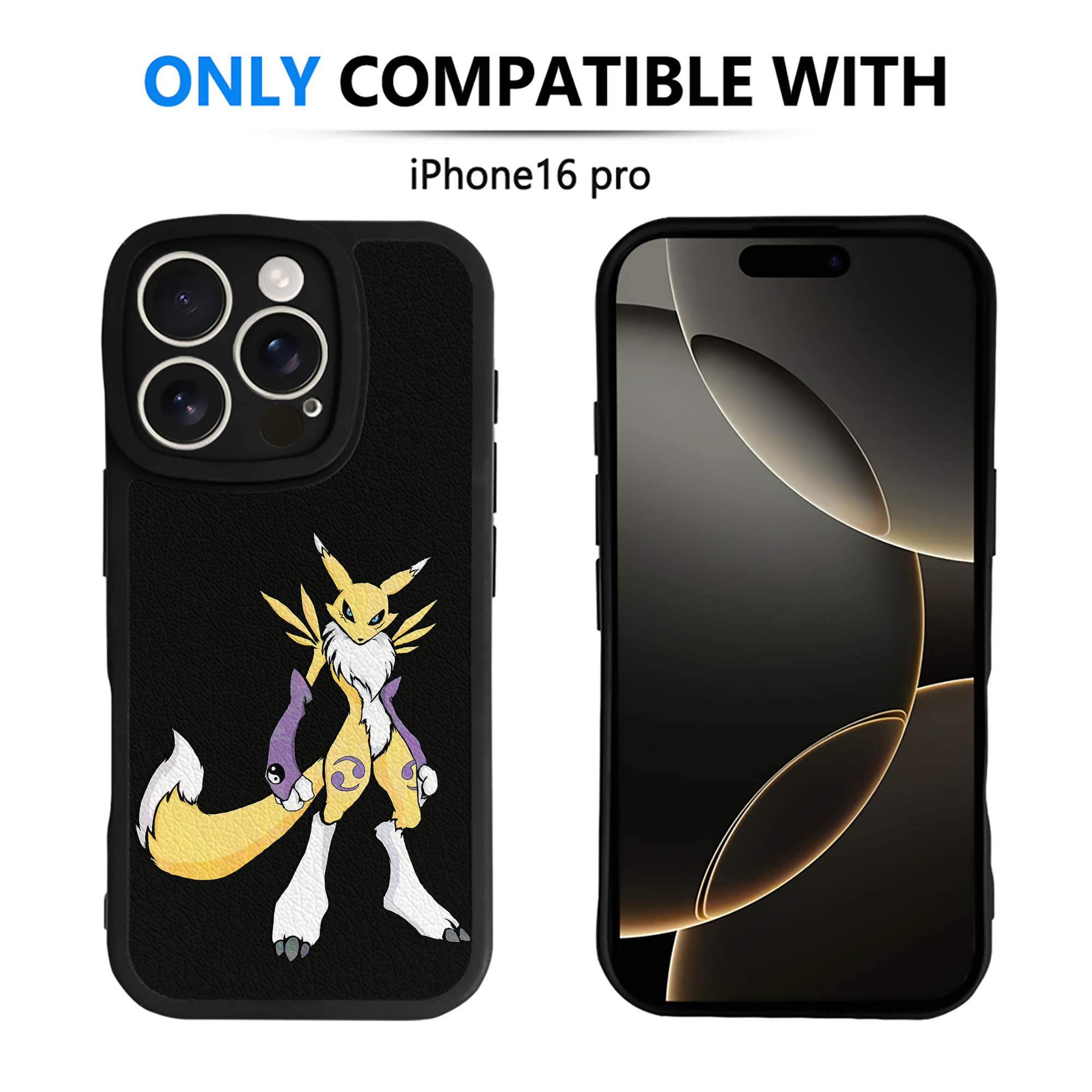 （画像用） Digimon デジタルモンスター/デジモン 【iPhone 16シリーズ対応】シリコンスマホケース（レザー調） 材質：シリコン